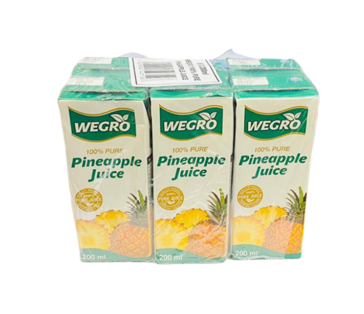 Picture of Wegro - Pineapple Juice 200ml 6 Pack