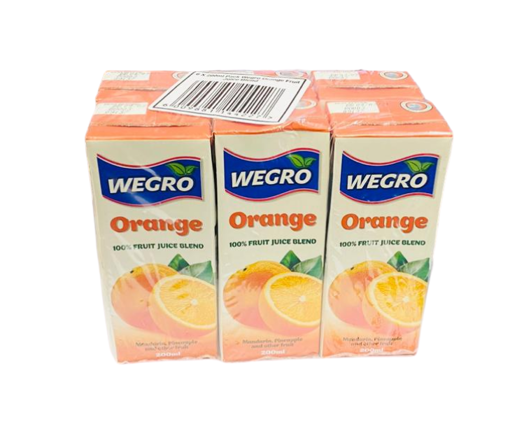Picture of Wegro - Orange Juice 200ml 6 Pack